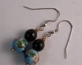 Sale 10% Off New Light blue Floral Fancy Earrings Clearance Check shop for SALE CODES Holiday Gift