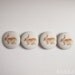 Linen Buttons Covered In Unique Rabbit Print 1.49inch (38mm) Set of 4 Rabbits