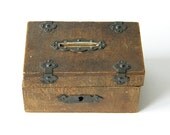 antique money box SMALL french wooden box''''