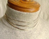 vintage 1960s LISNER 3 strand gold tone serpentine chain choker necklace