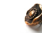 CASIDY Hand Molded Flower Statement Ring in Brass
