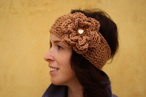 Crochet Headband in Camel