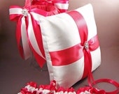 Fifth Avenue Ring Bearer, Garter and Flower Girl Basket Set - You Choose Your Colors