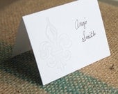 Fleur De Lis French Paris France Romantic Wedding Place Name Cards 25 pieces