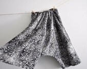 Harem Batik dyed loose pants size medium/xxl navy blue nautical fishermen pants soft vintage washed drawstring