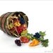 1/12TH scale Grapes in a basket Dollhouse Miniatures