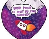 Your face is out of this world Greeting card