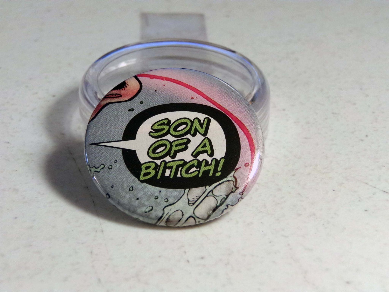 Comic Book 1.5" Button// "Son of a (bad word)"