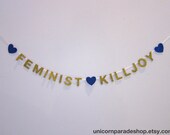 Custom Colour The Littlest Killjoy Glitter Banner, New Colours Available