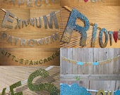 Custom Ombré Glitter Message Garland, New Colours Available