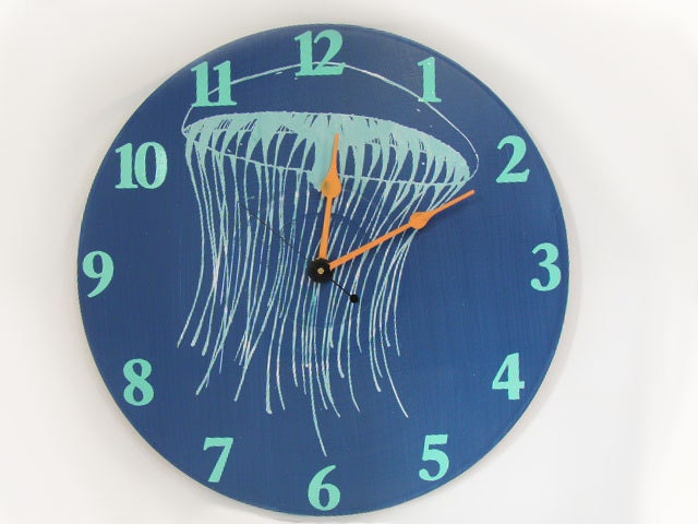 Sea Jelly Jellyfish Blue ocean clock