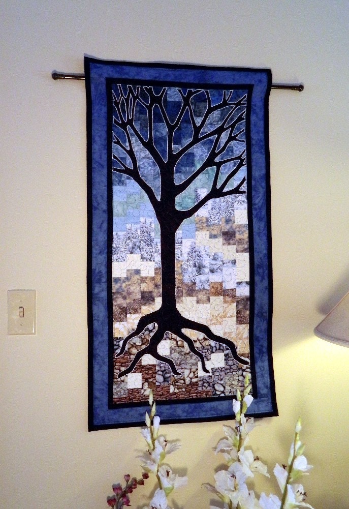 Winter the Four Seasons Series Quilted Wall Hanging