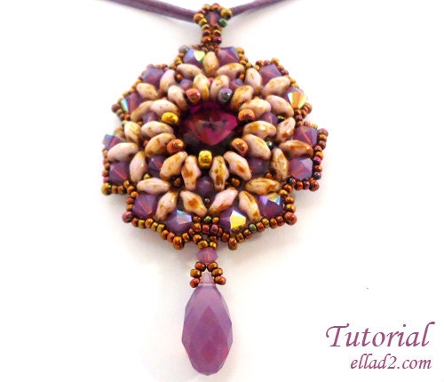 Tutorial Maho Pendant - Beading tutorials PDF format