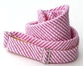 Cotton Candy Pink Seersucker Bow Tie for Men