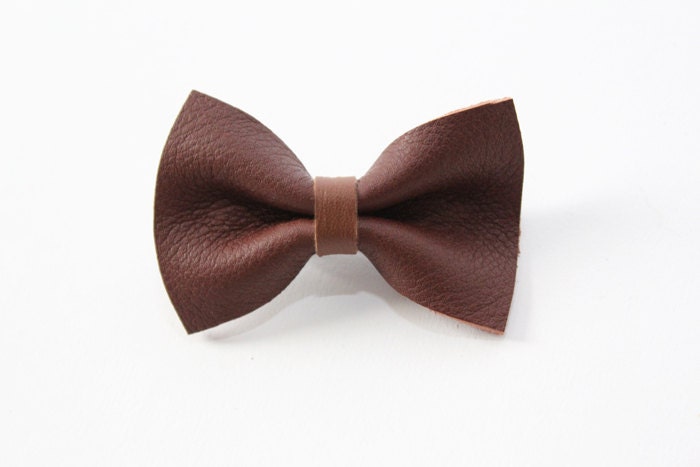 Brown Leather Hair Clip
