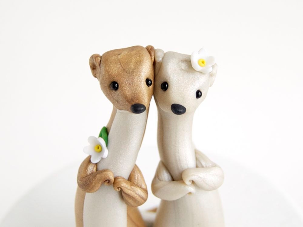 Weasel Wedding Cake Topper by Bonjour Poupette
