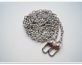65cm( 25 inch) heavy duty silver chain for purse with lobster swivel