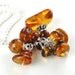 Baltic Amber and Sterling Silver Necklace Genuine Amber Pendant Necklace Golden Brown Honey Amber Necklace