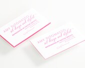 Haute Pink Pretty Letterpress Calling Cards or Business Cards - Set of 100 - by Flair Designery Il_170x135
