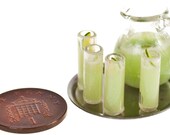 lime milkshake drink set miniature food