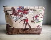 Zipper Pouch / Flat Bottom / Choice of 6 Prints