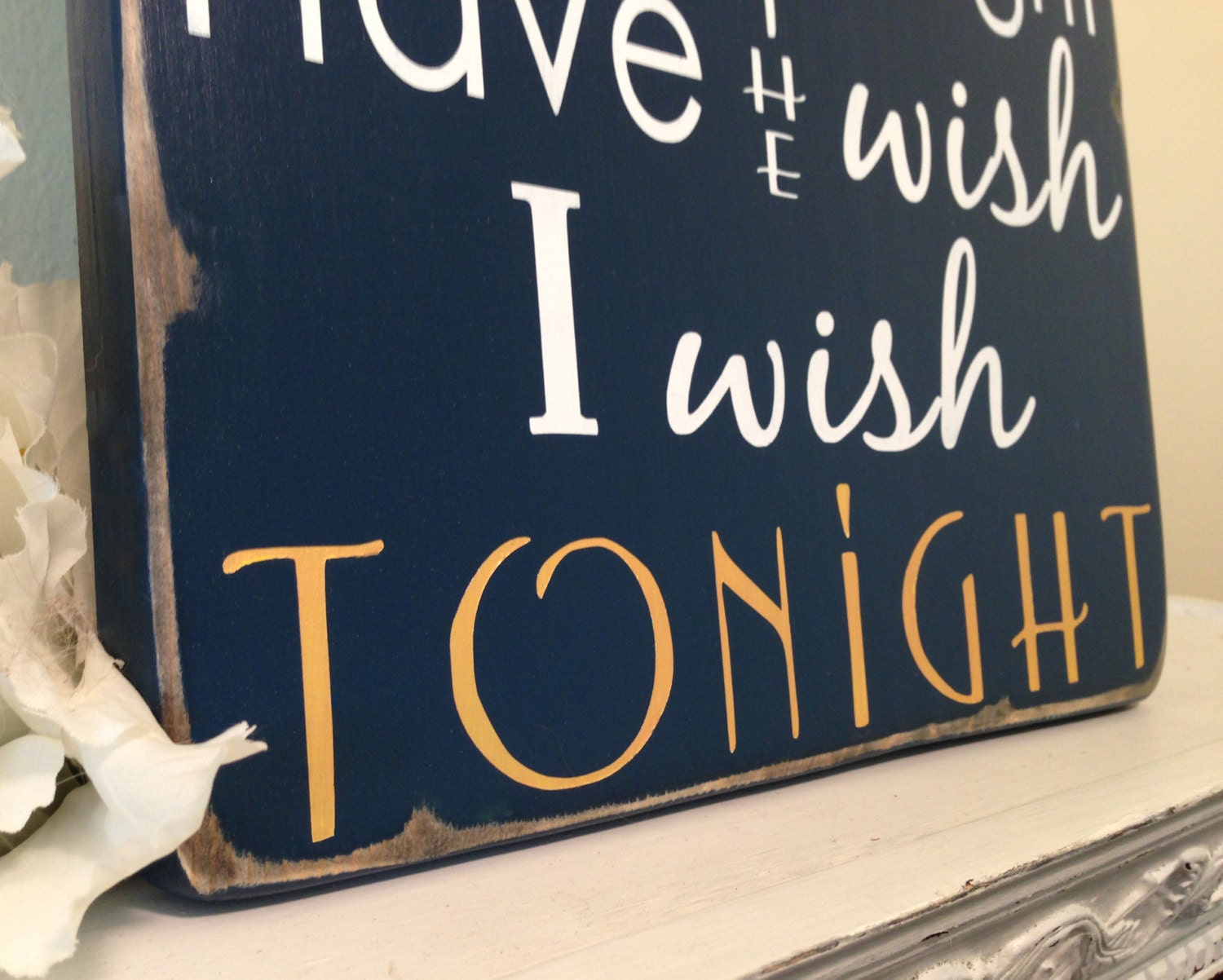 Star Light Star Bright the First Star I See Tonight - Typography Word Art- Beautiful Nursery or Playroom Sign