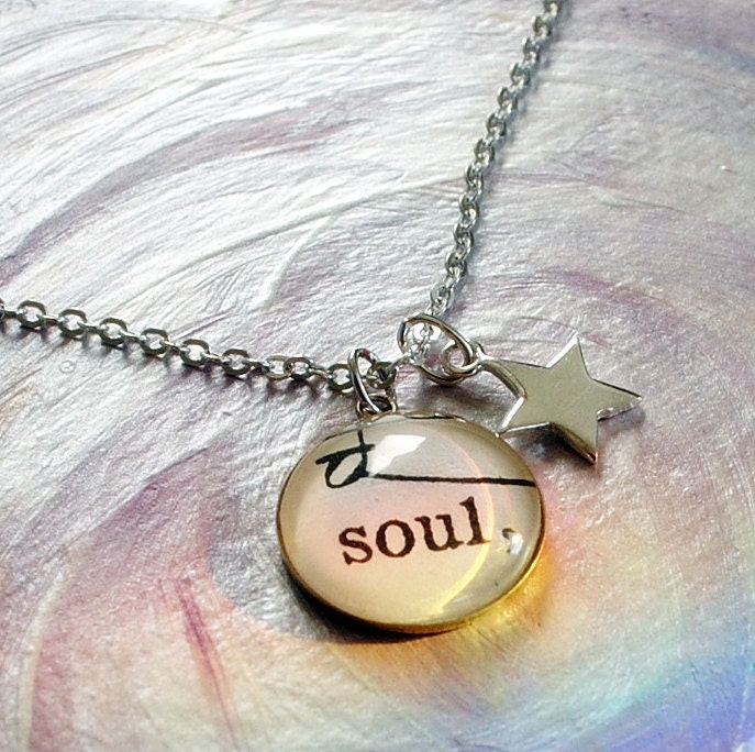 Soul Star Sterling Silver Pendant Words and Music Sound Energy Necklace