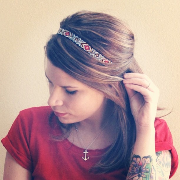 Native Inspired Beaded Headband
