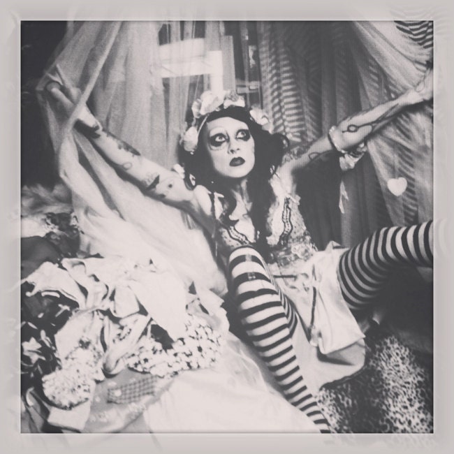 My Life is a Silent Film Photography. 5x5 Square Art Photo Fine Art Photo, Grey Noir Portrait, Home Decor Wall Hanging