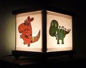 Monster Night Light Lamp Lantern Green Orange Yellow
