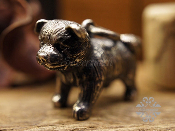 Puppy 925 Silver Pendant with Leather Chain