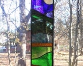 Moonrise Stained Glass Panel