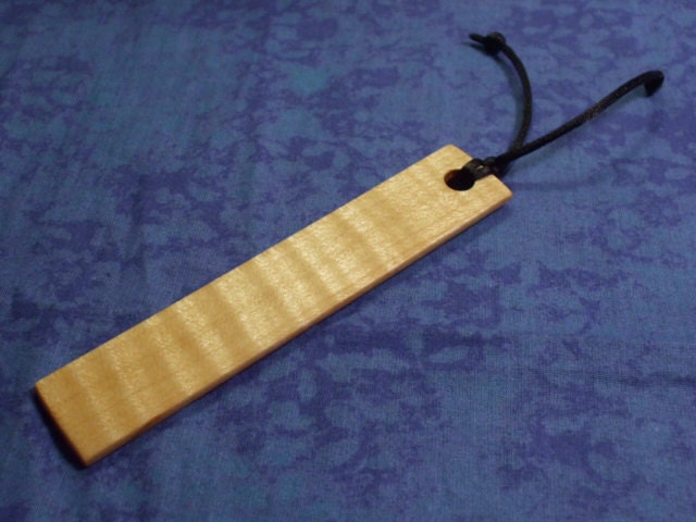 Handmade curly maple bookmark