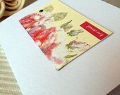 Note card, blank LOVE ETERNAL hand-made, floral, feminine, nostalgic