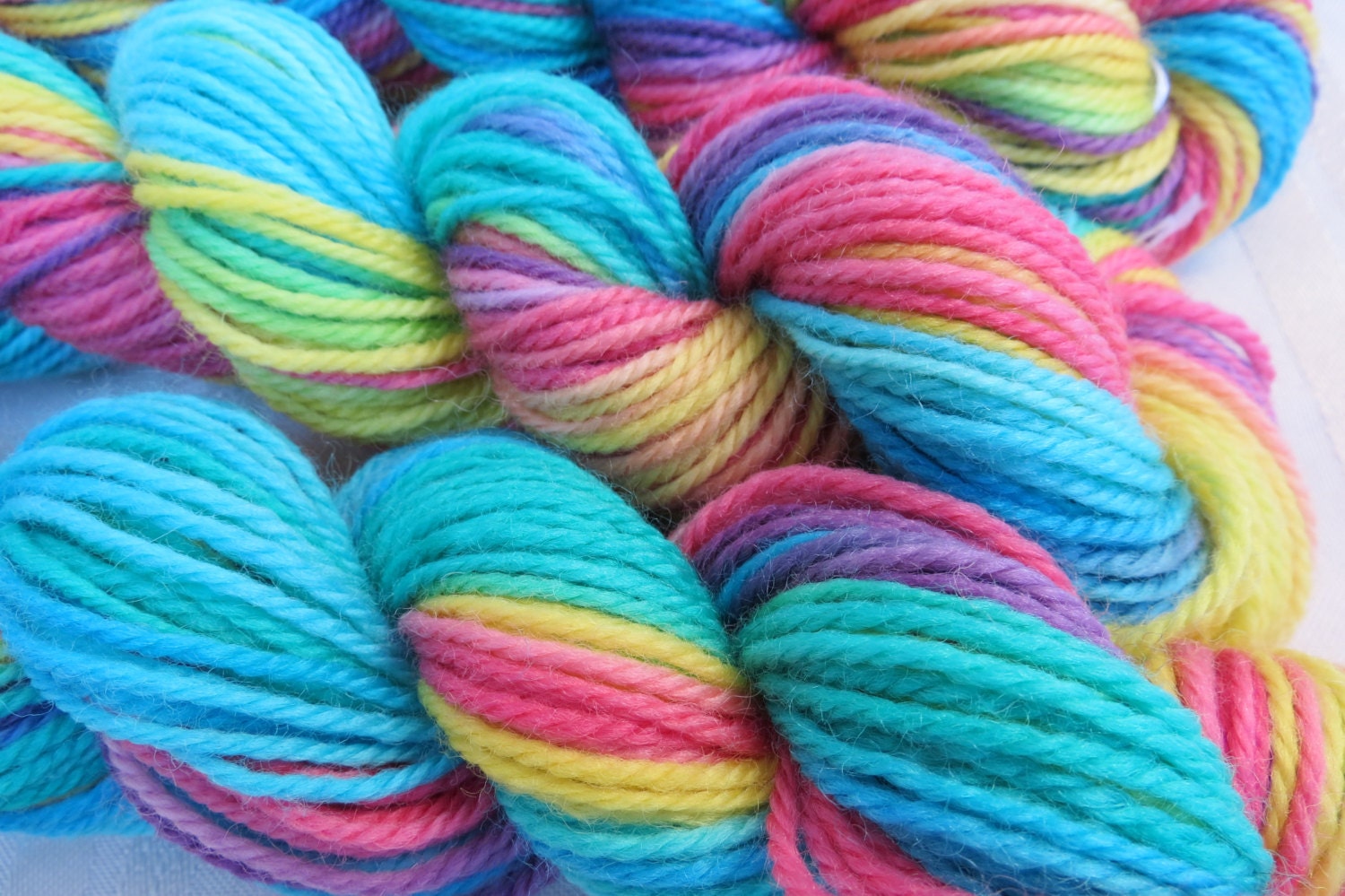 Rainbow Fish Hand Dyed DK weight 120 yards