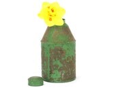 vintage industrial distressed metal paint can