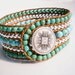 Big Blue Cuff with Mayan Mandella Button