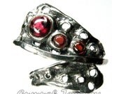 Garnet  Ring, Red Stone Ring, Gumush Jewelry Handmade Ring, 925 Sterling Silver Ring, Custom Size Ring