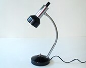 Vintage Mid Century Goose Neck Chrome Desk or Table Lamp Eames Era