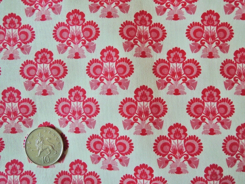 Tilda fabric FQ .... Folklore in Pink .... EXTRA LARGE Fat Quarter 50 x 70cm Buy any 4 get a surprise one Free Il_570xn