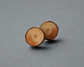 pine stud earrings. . . handmade wooden stud earrings