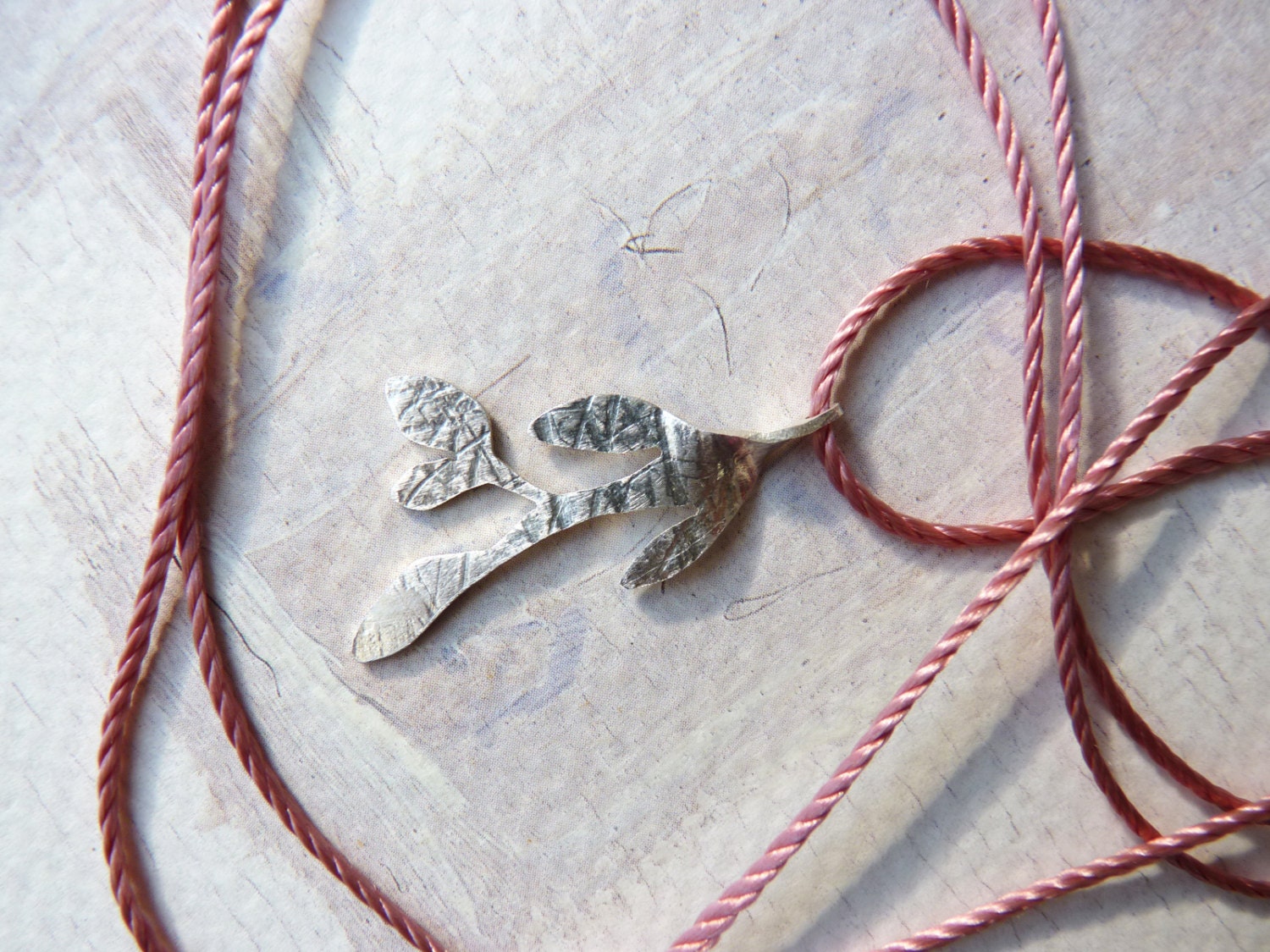 PENDANT sterling silver contemporary jewelry nature - Flora Collection