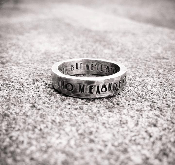 Custom Stamped Thick Sterling Silver Ring - Choose from 12 fonts