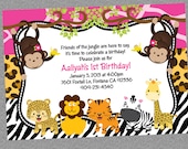 Monkey Birthday Invitation Monkey Birthday Party Invite Jungle Birthday Invitation Safari Birthday Invitation Printable Il_170x135