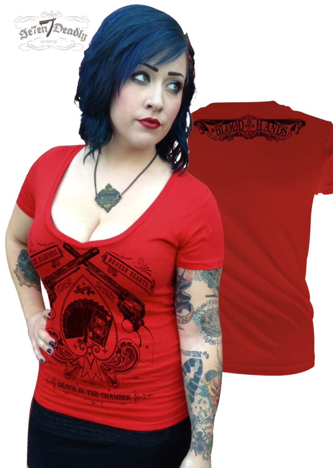 Blood on your Hands V-neck Tee