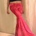 ATS, Tribal, Festival and Flamenco Flare Pants in Pink Crushed Velvet MEDIUM