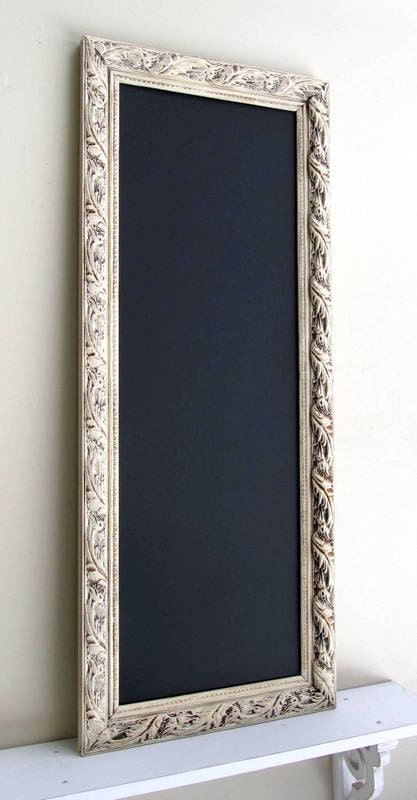 Kitchen CHALKBOARD for Sale Home Decor Rectangle Ivory White Bulletin Board Organizer Mud Room Magnetic Chalk Board Old World - MORE COLORS