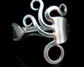 Fork Bracelet, Eco Friendly Silverware Jewelry in Curly Design Number Two