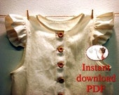 sewing. pattern. girls. sleeveless. top. children. Wings. Blouse. picture tutorial. pdf. diy
