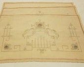 Vintage Linen Placemats 1910s - 1920s  Handmade Italian Reticella Needle Lace Inserts and Embroidery
